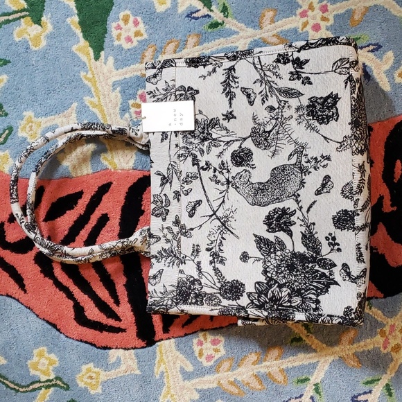 a new day Handbags - Large Jacquard Boxy Tote Jungle Motif by a new day (target)